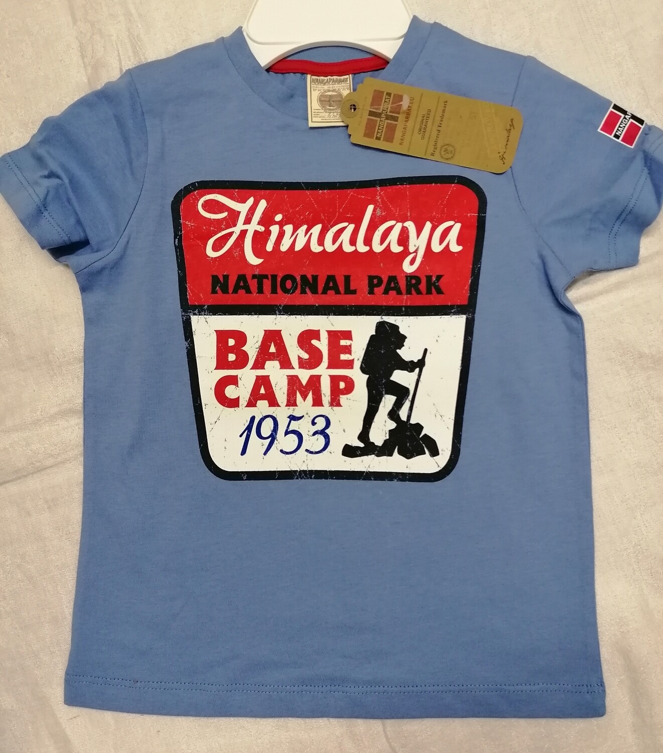 T-shirt bleu imprimé Himalaya National Park Nangaparbat