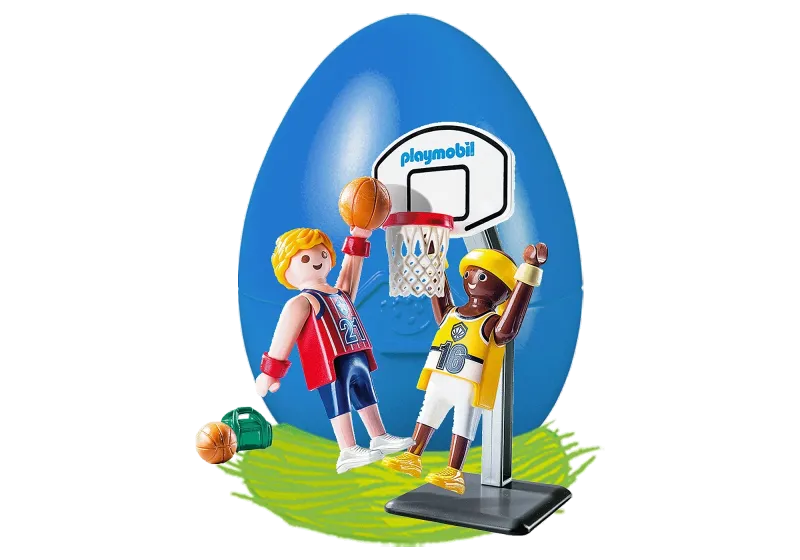Playmobil Joueurs de Basket-Ball avec panier