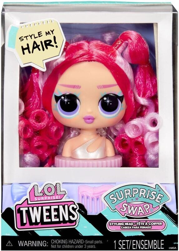 L.O.L. Surprise! Tweens Surprise Swap Series - Têtes à Coiffer Comprenant de Fabuleux Accessoires et de Superbes Cheveux - Idéal pour Les Enfants de 4 Ans et Plus (LOL)
