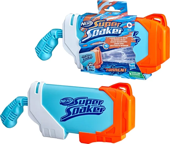 Super Soaker NERF Torrent foudroyeur à eau, 30x13.5 cm, réservoir 236 ml, dès 6 ans, pistolet à eau