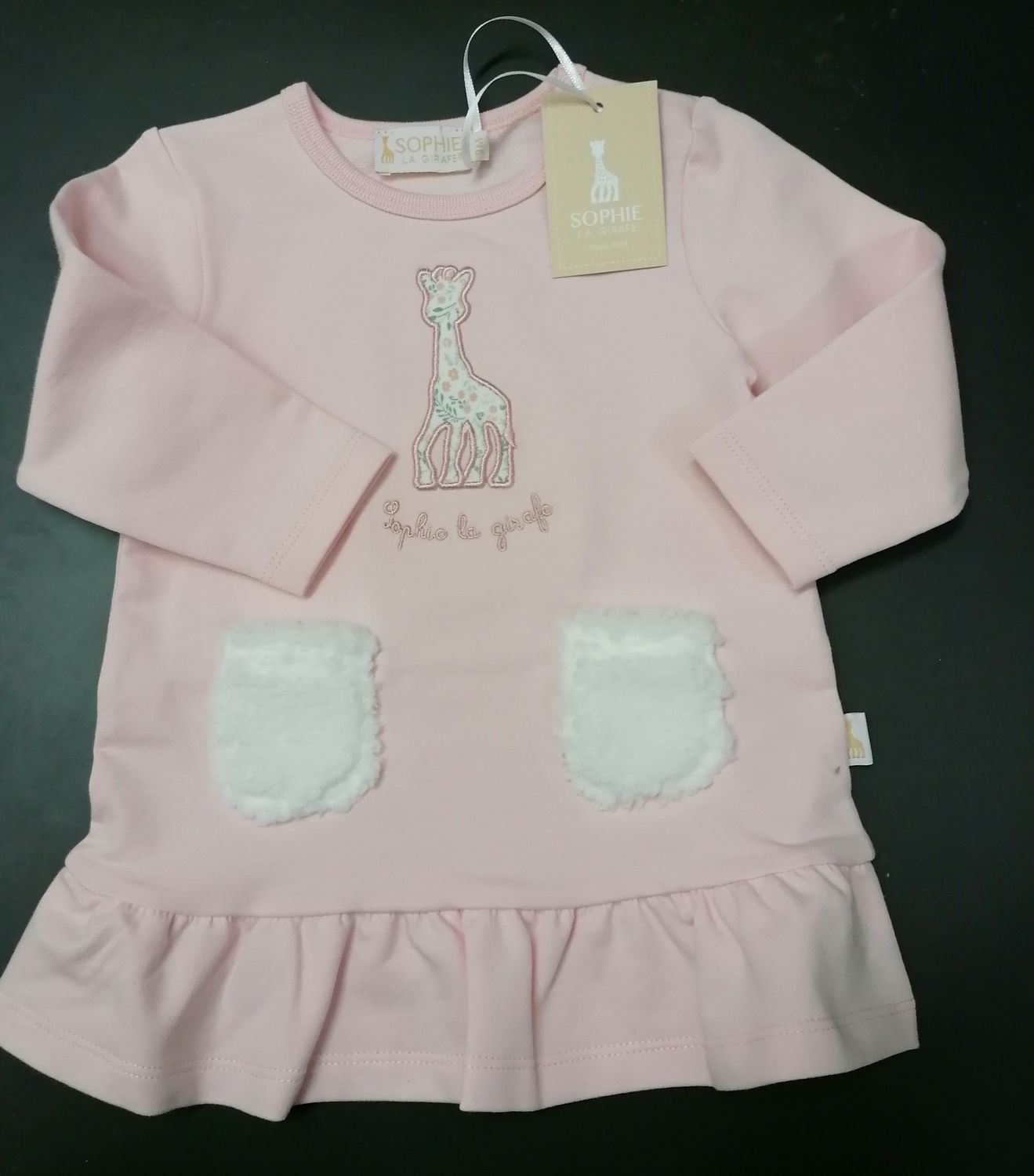 Robe rose manches longues Sophie la Girafe