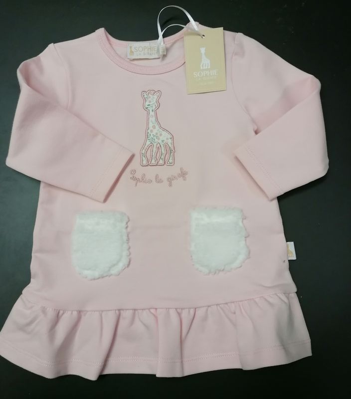 Robe rose manches longues Sophie la Girafe