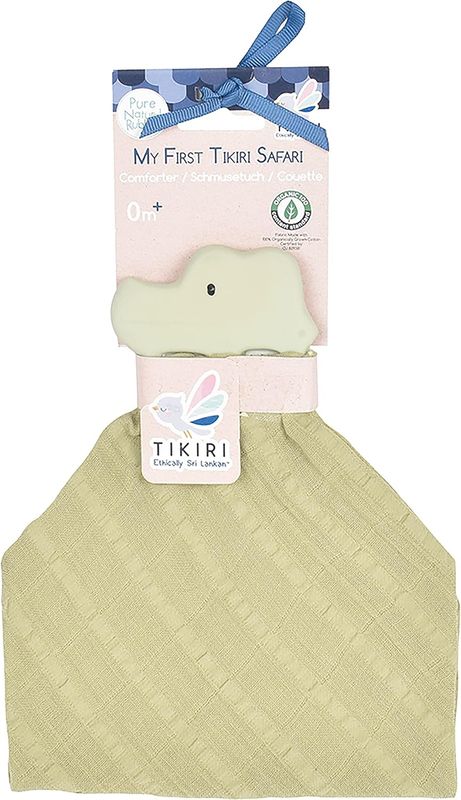 Doudou crocodile en caoutchouc naturel pour soulager les dents, Tikiri
