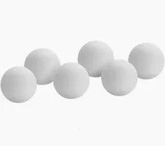 Tennis de table balles  de ping-pong Cup, 6 balles, ABS, 40+, blanches, pour un usage récréatif