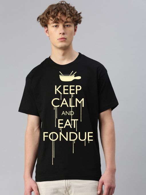 Swiss Vision T-shirt Suisse Keep Calm and Eat Fondue