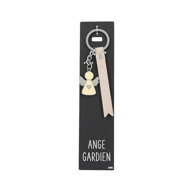 Porte-clés en cuir  "Ange Gardien"