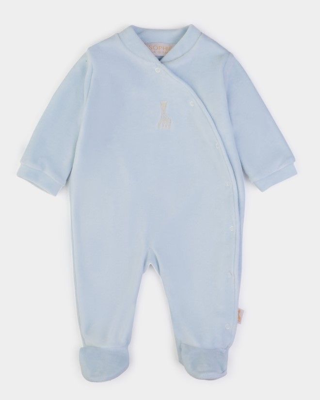 Pyjama bleu ciel en velours Sophie la Girafe