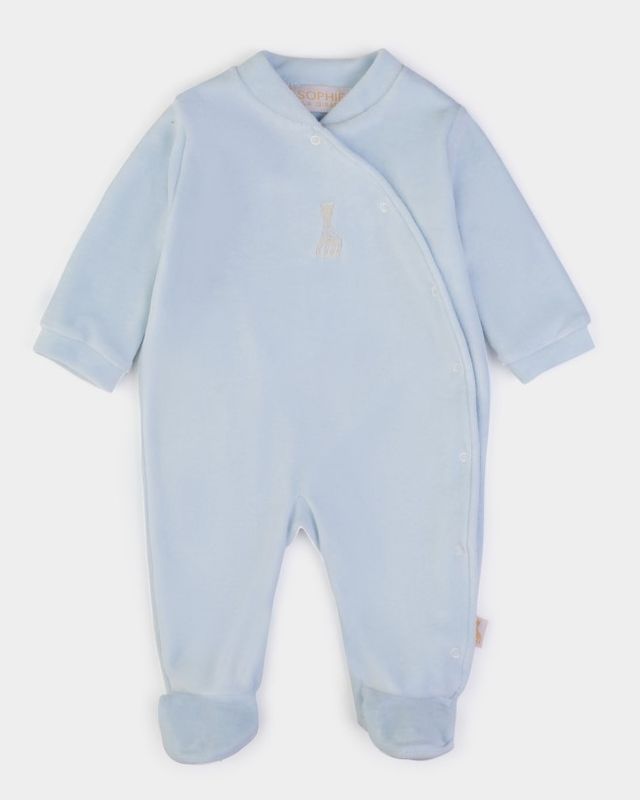 Pyjama bleu ciel en velours Sophie la Girafe