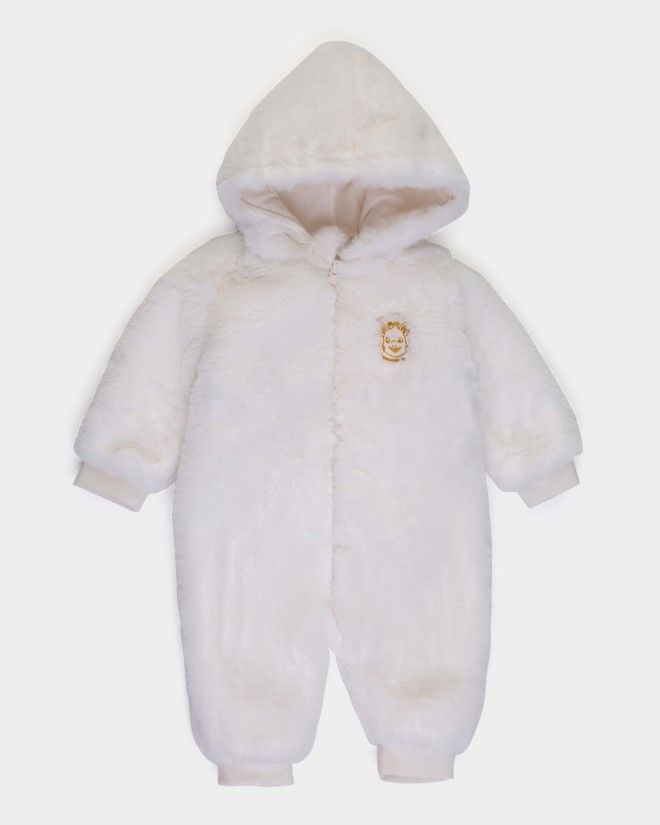 Combinaison avec capuchon en teddy super douce couleur crème Sophie la Girafe