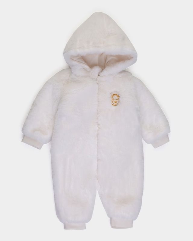 Combinaison avec capuchon en teddy super douce couleur crème Sophie la Girafe
