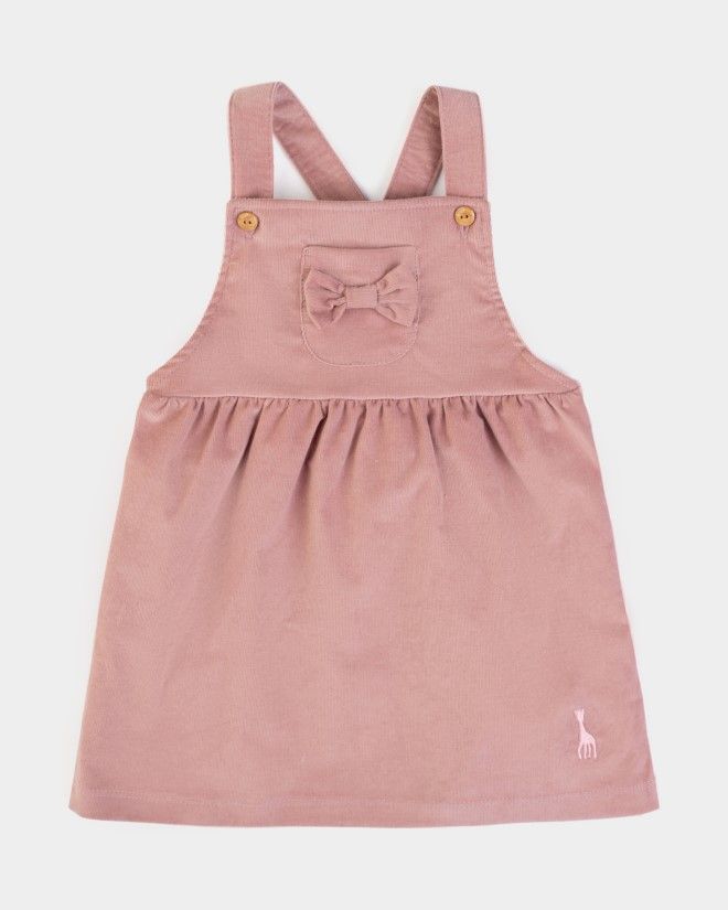 Robe vieux rose en velours Sophie la Girafe