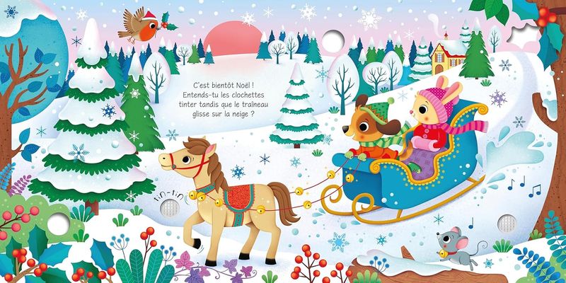 Livre Vive Noël ! - Mon livre sonore à toucher - Dès 1 an