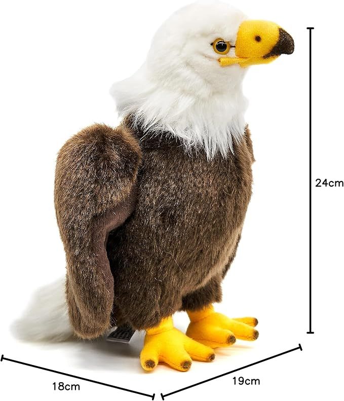 Peluche Aigle à tête Blanche – 24 cm (Hauteur)