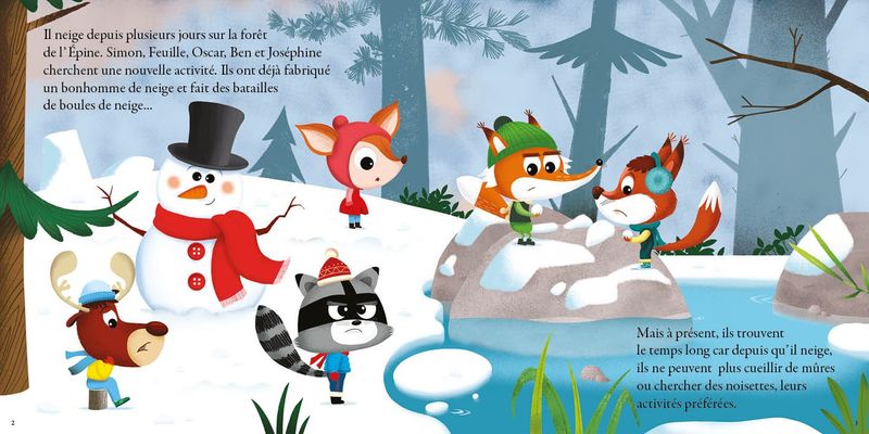 Livre Simon le raton et le marathon des rennes de Noël (grand format)
