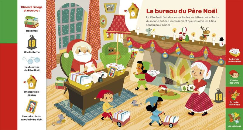 Livre Cherche et trouve: Au pays du Père Noël - Dès 2 ans