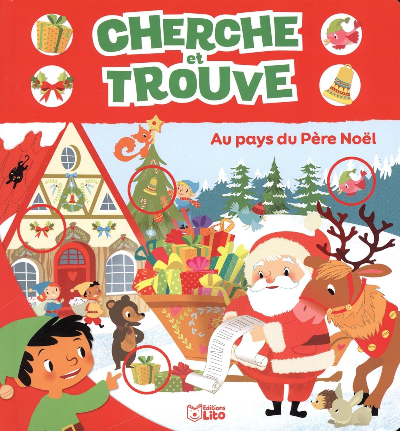 Livre Cherche et trouve: Au pays du Père Noël - Dès 2 ans