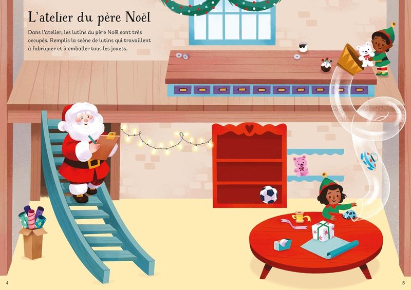 Livre Le Père Noël - Mes autocollants brillants - Dès 3 ans