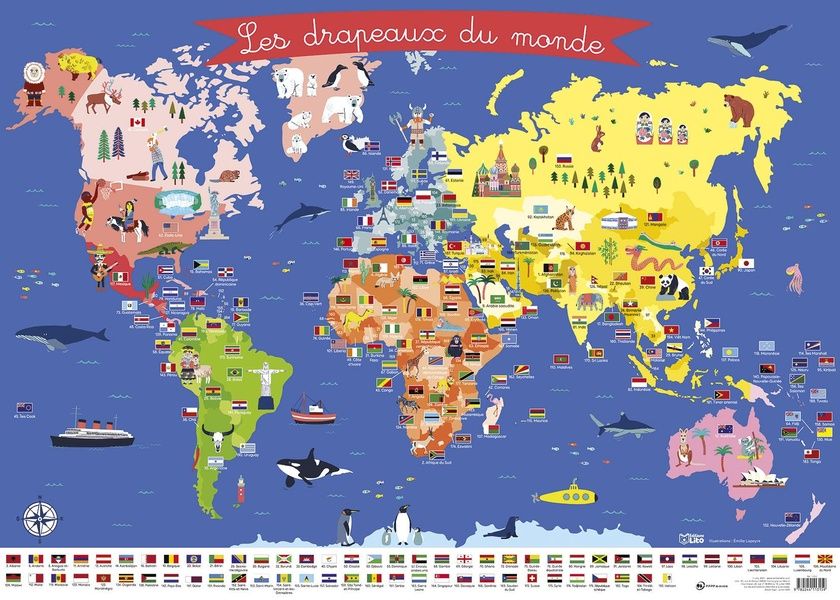 Mes Grands Posters, les drapeaux du Monde