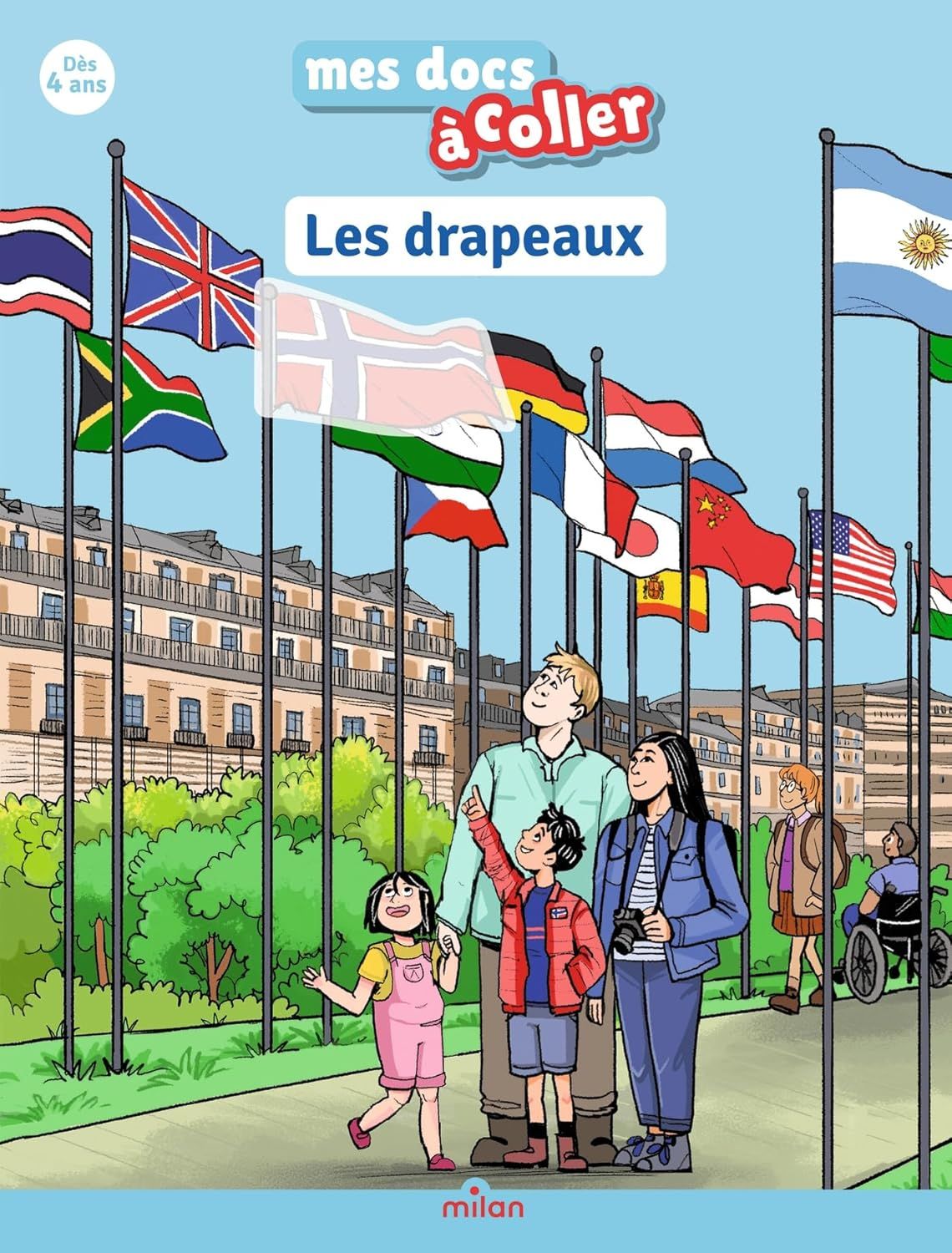 Livre Mes docs à coller, les drapeaux dès 4 ans