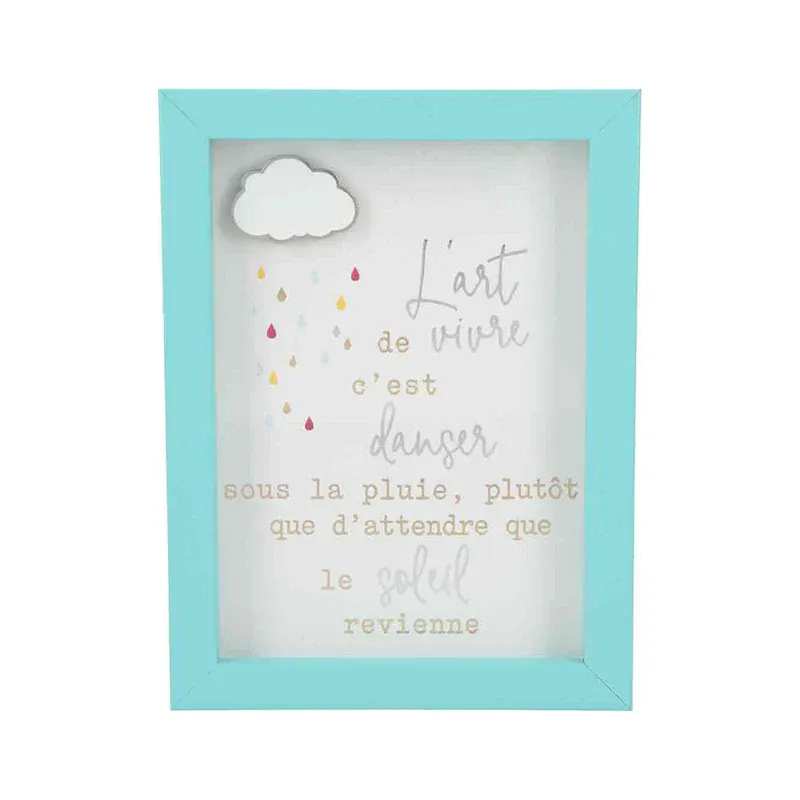 Cadre imprimé "L'art de vivre c'est danser sous la pluie, plutôt que d'attendre que le soleil revienne"