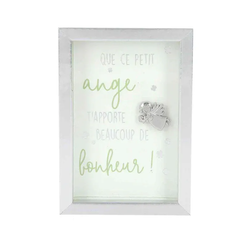 Cadre "Que ce petit ange t'apporte beaucoup de bonheur!"