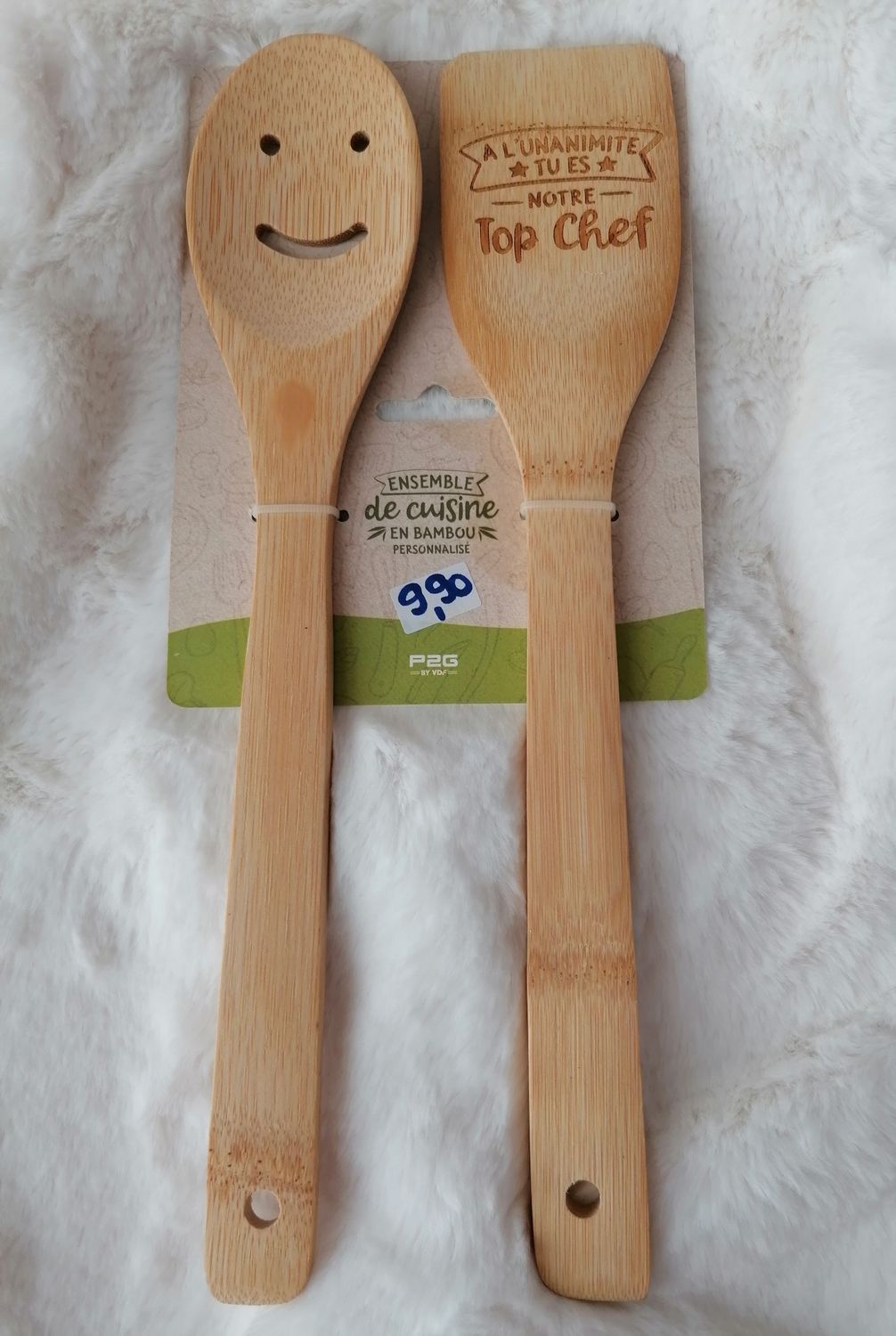 Spatule en bois lot de 2, A l'unanimité tu es notre Top Chef