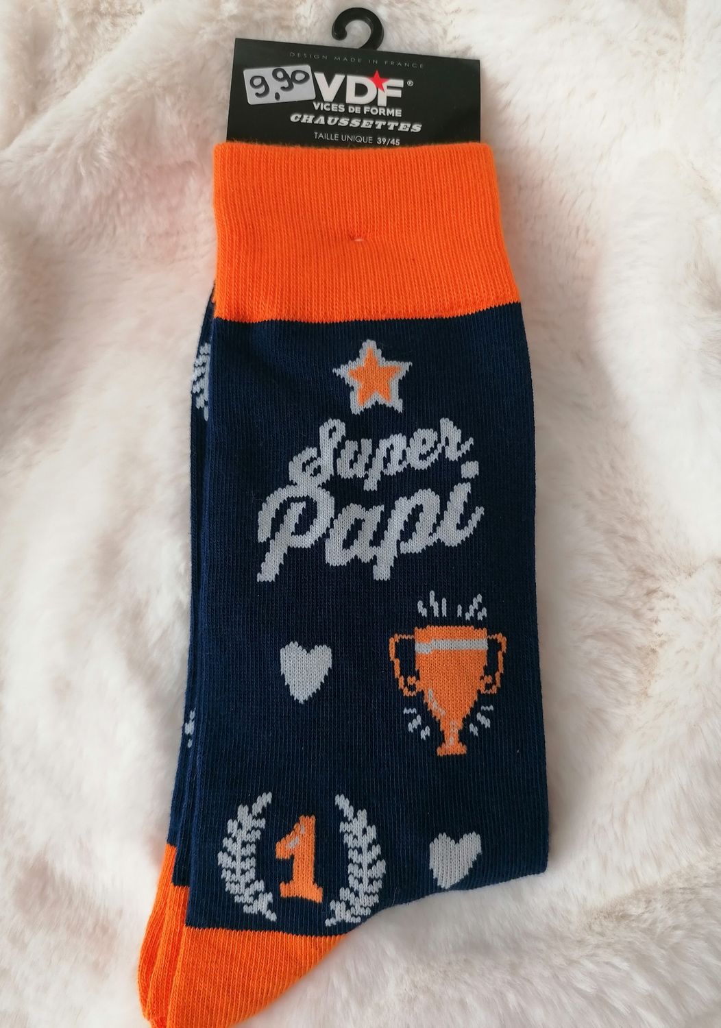 Chaussettes "Super papi" pointure 39/45