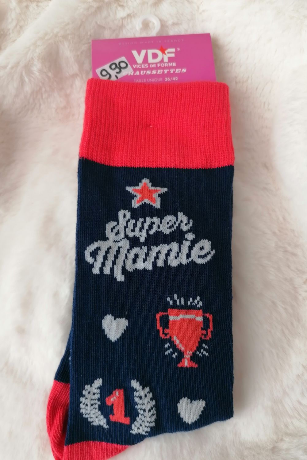 Chaussettes "Super mamie" pointure 36/42