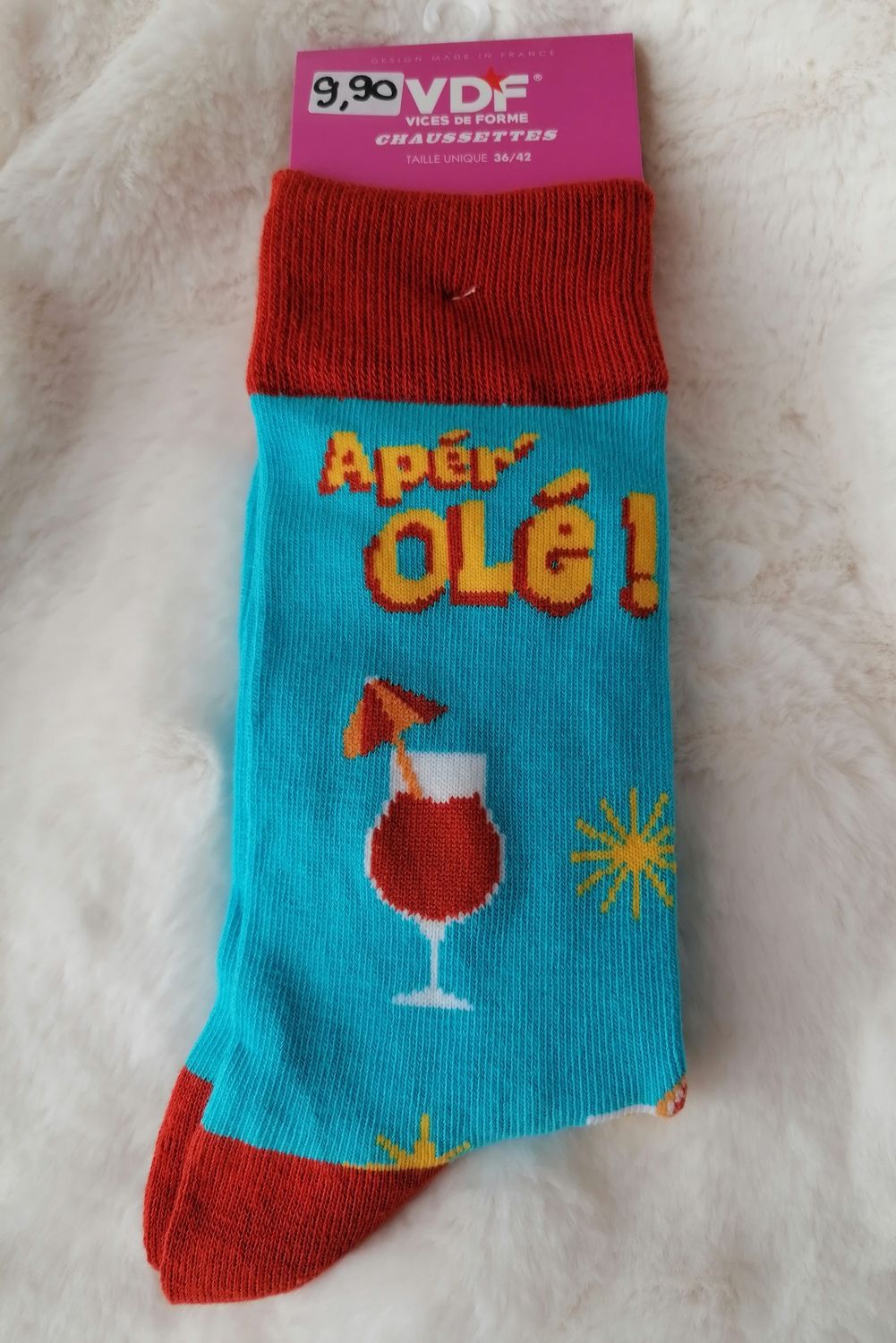 Chaussettes "Apér'olé!" pointure 39/42