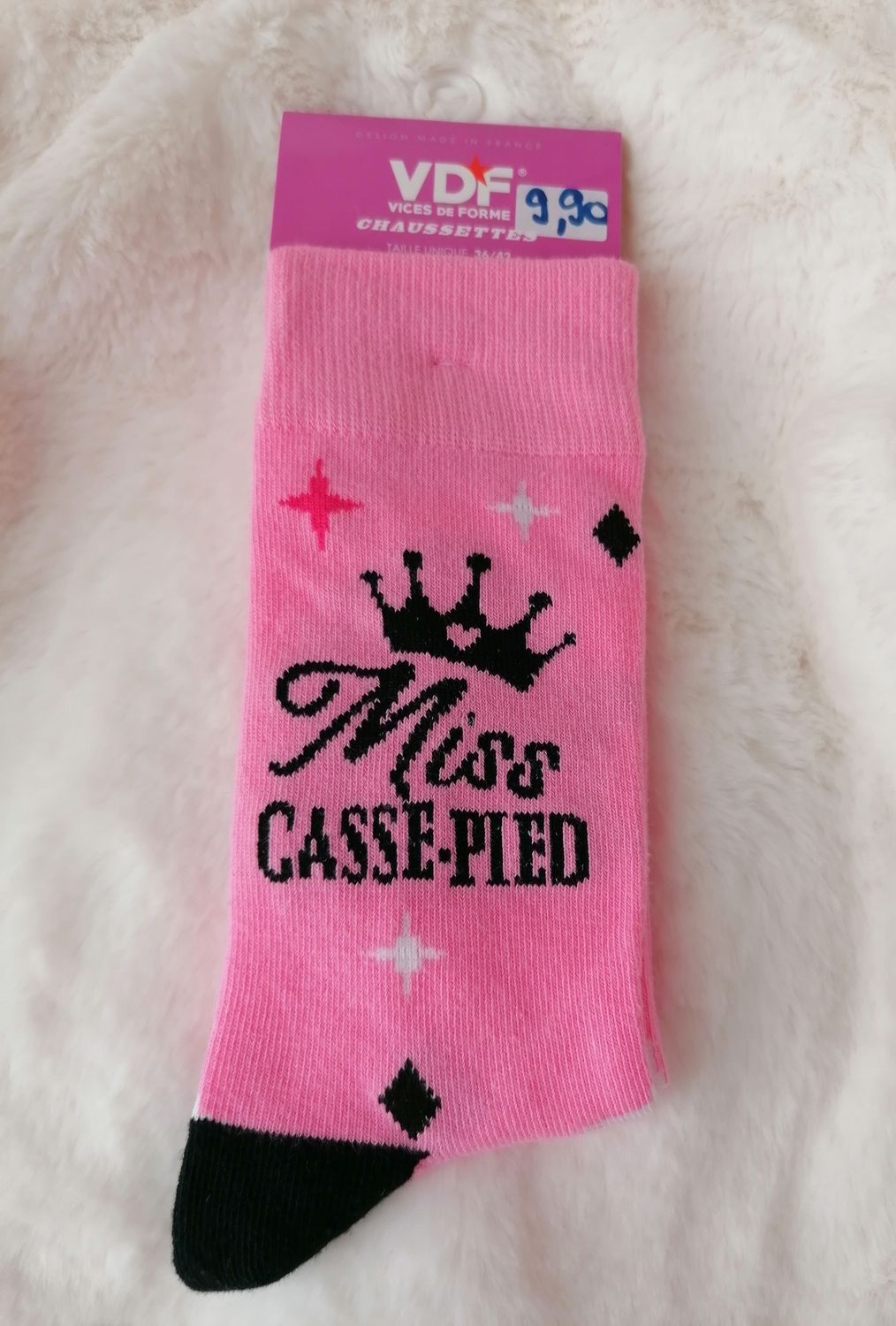 Chaussettes "Miss casse-pied" pointure 36/42