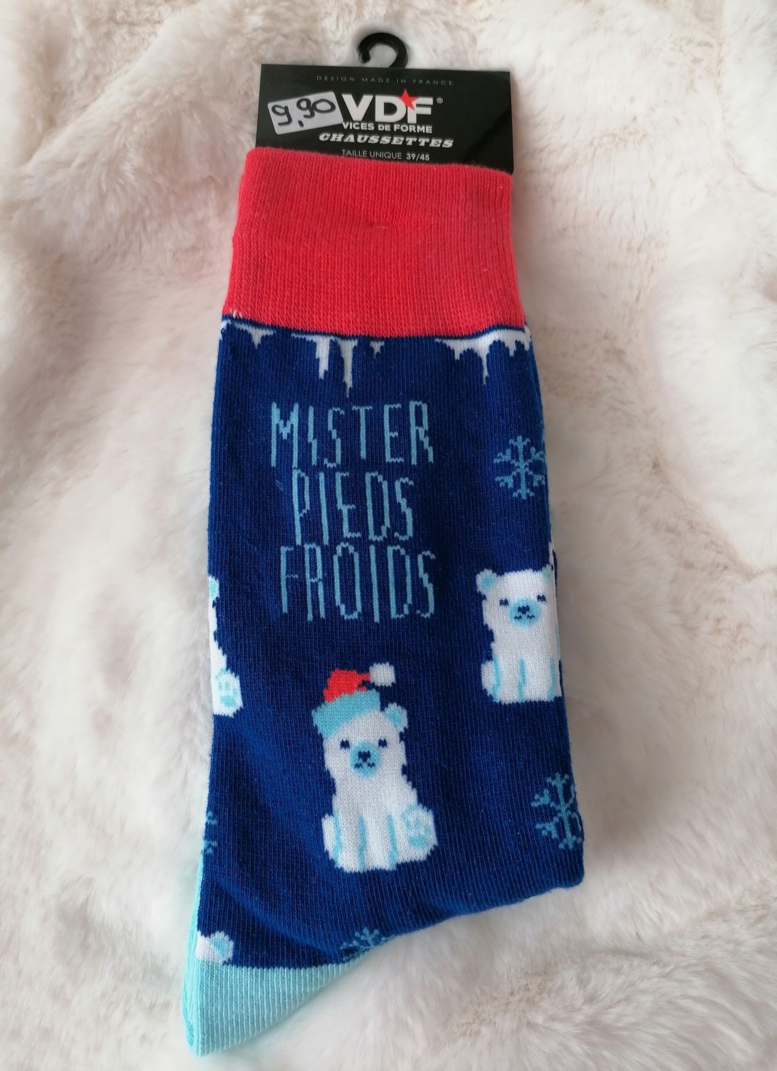 Chaussettes "Mister pieds froids" pointure 39/45