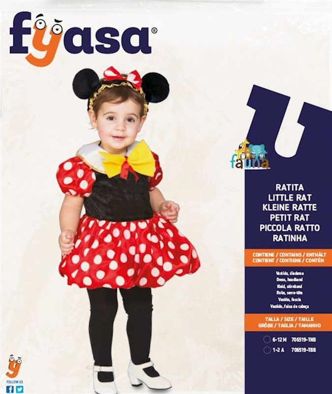 Costume petite souris "Minnie", déguisement pour carnaval et anniversaire