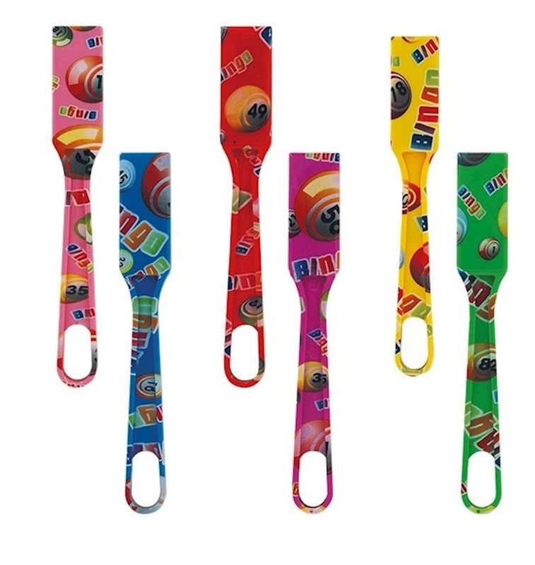 Bâton magnétique multicolore 100 pions sous blister, pour les lotos