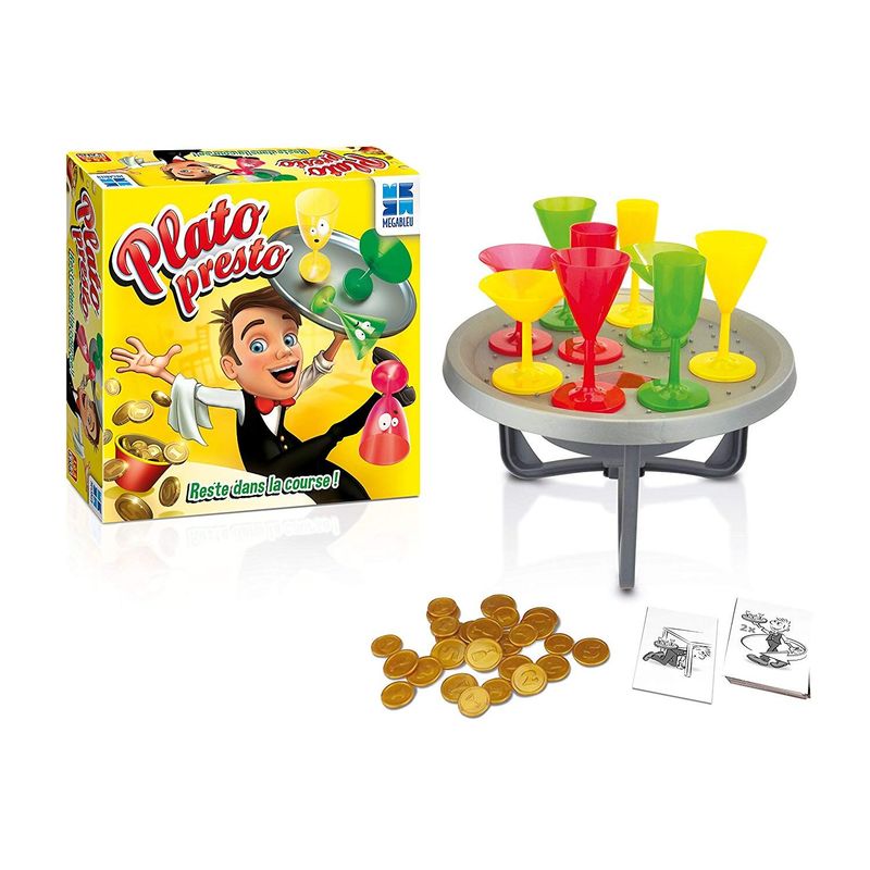 Jeu Megableu Plato Presto, parcours de course avec plateau électronique, jeu d'ambiance