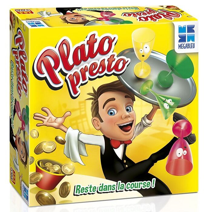 Jeu Megableu Plato Presto, parcours de course avec plateau électronique, jeu d'ambiance