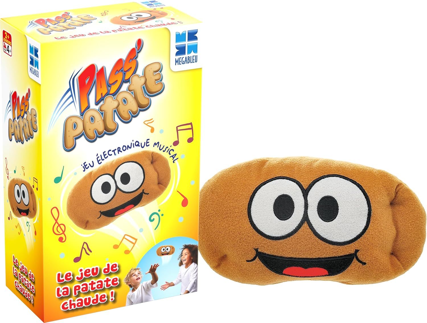 Pass PATATE - Jeu de Société Amusant pour Enfants dès 4 Ans - Jeu Musical Électronique de la Patate Chaude - Jeux d'Extérieur ou Intérieur