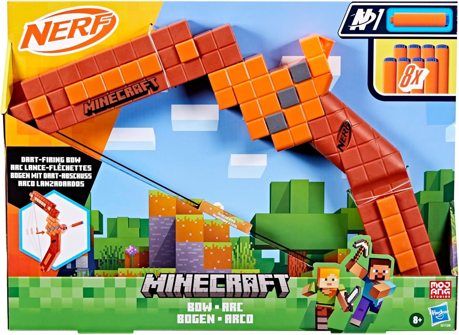 Nerf Minecraft, Arc à fléchettes, 8 fléchettes