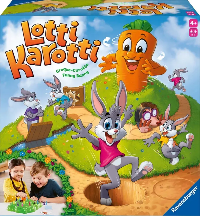 Croque Carotte (Funny Bunny) d/f/i, dès 4 ans, 2-4 joueurs, jeu de parcours