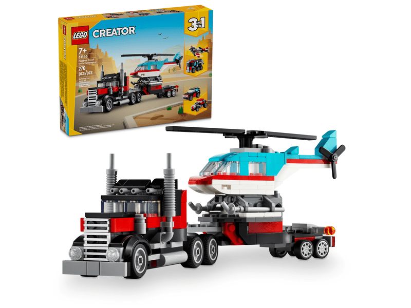 Lego Creator 3 en 1 Le camion remorque avec hélicoptère