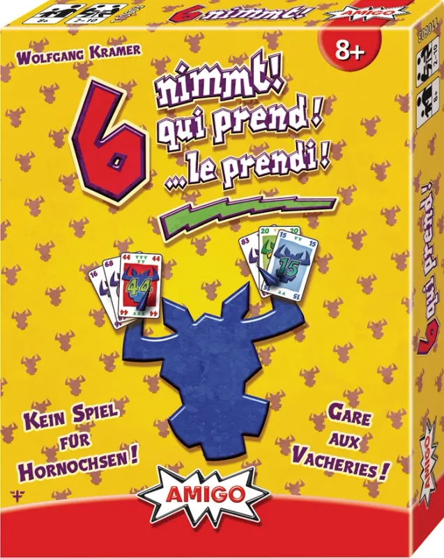 6 qui prend, d/f/i dès 8 ans, 2-10 joueurs, jeu de cartes