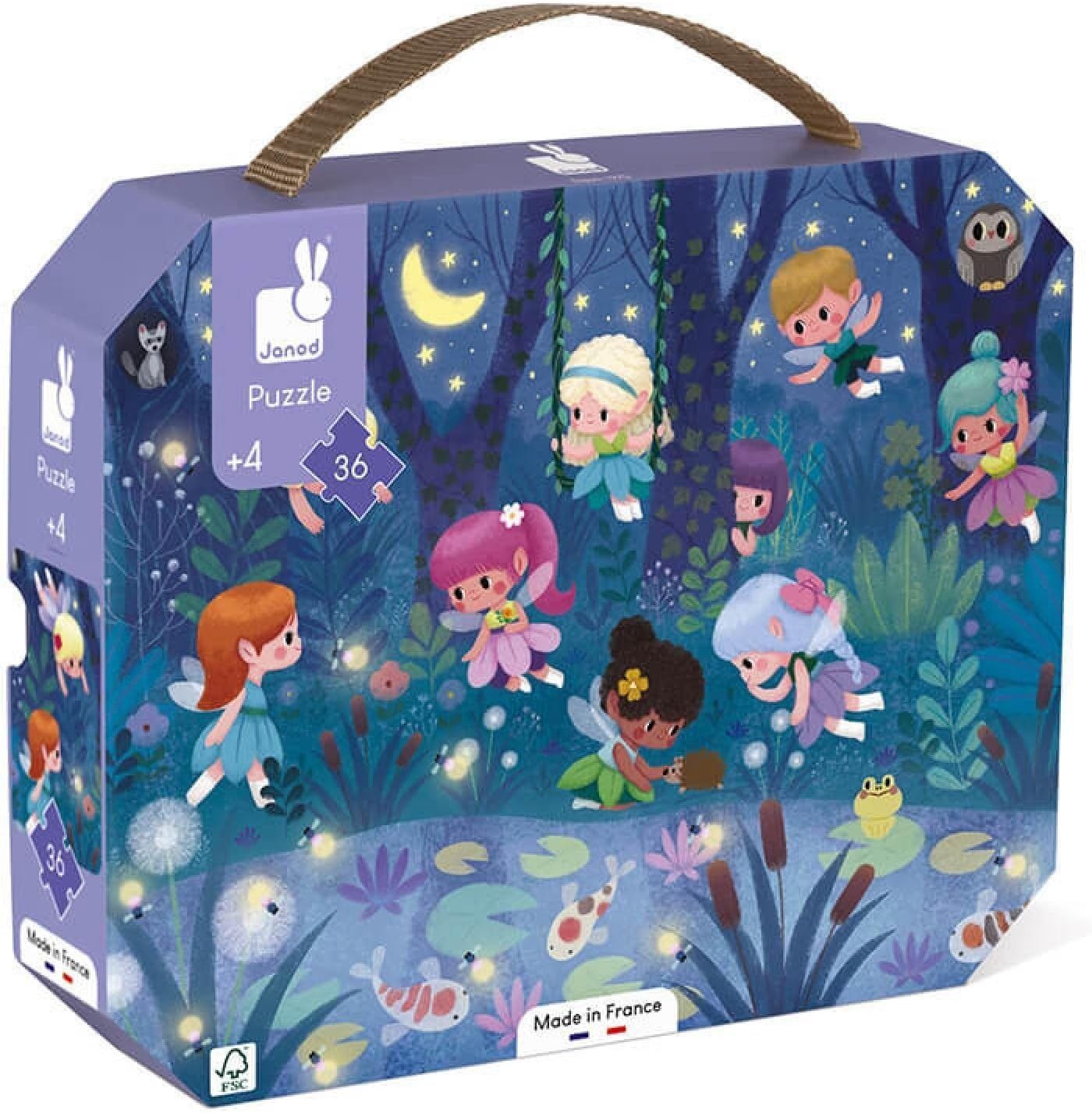 Janod Puzzle Les fées et les nénuphars 36 pièces
