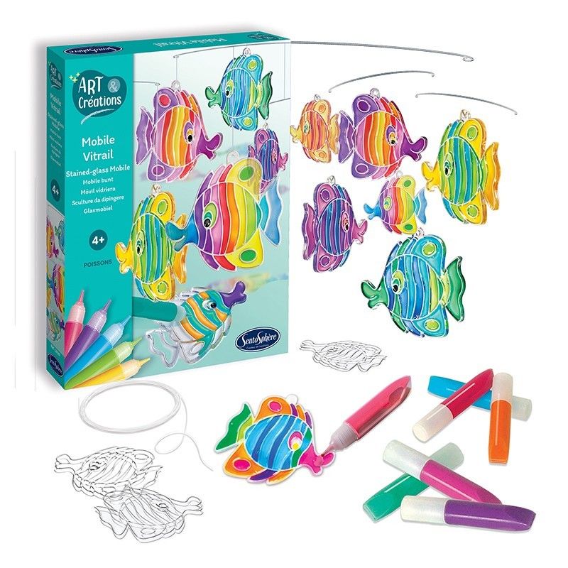 Sentosphère Mobile Vitrail - Poissons