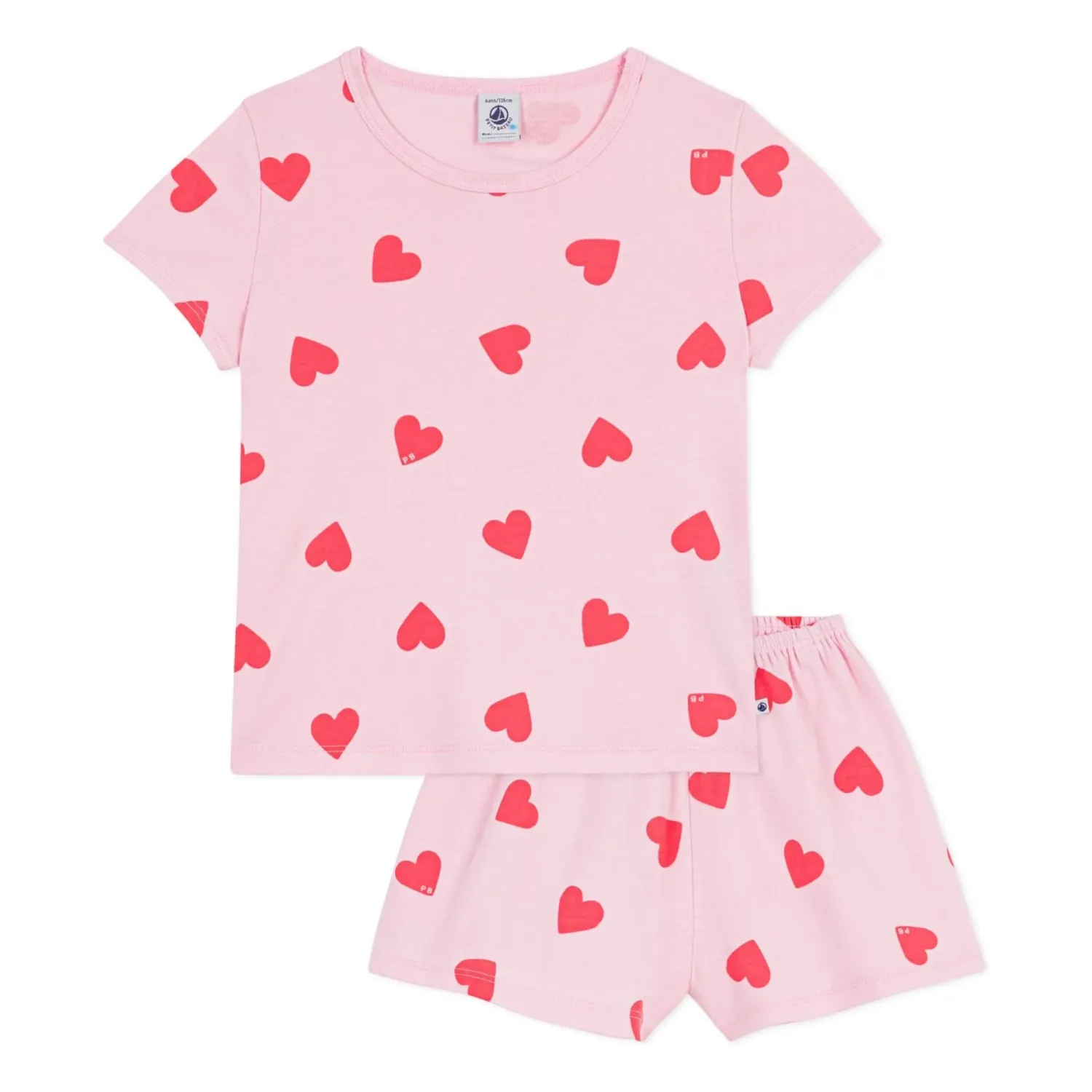 Petit Bateau Pyjama Short Cœurs | Rose