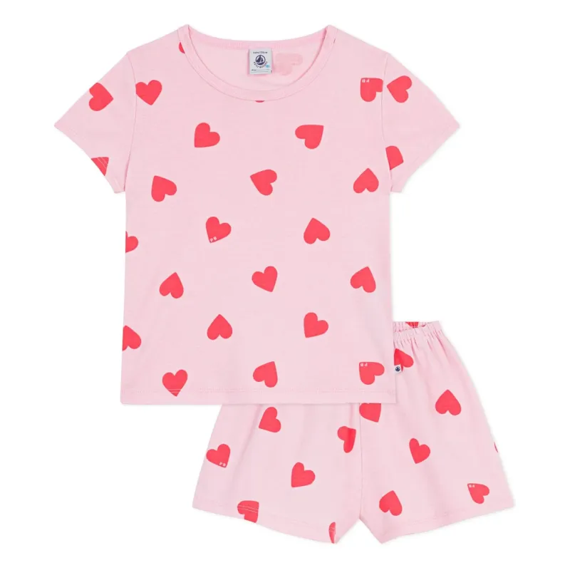 Petit Bateau Pyjama Short Cœurs | Rose