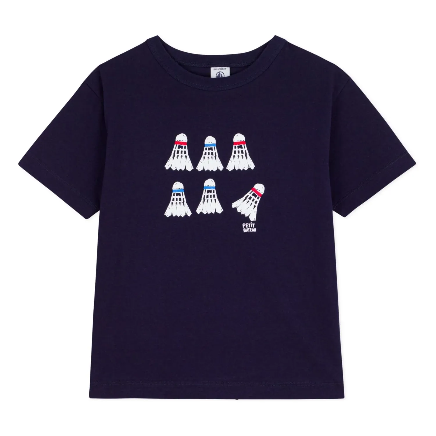 Petit Bateau T-shirt Ample Badminton Coton Bio | Bleu marine
