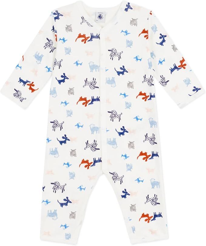 Petit Bateau Pyjama bébé en coton sans pieds imprimé chien