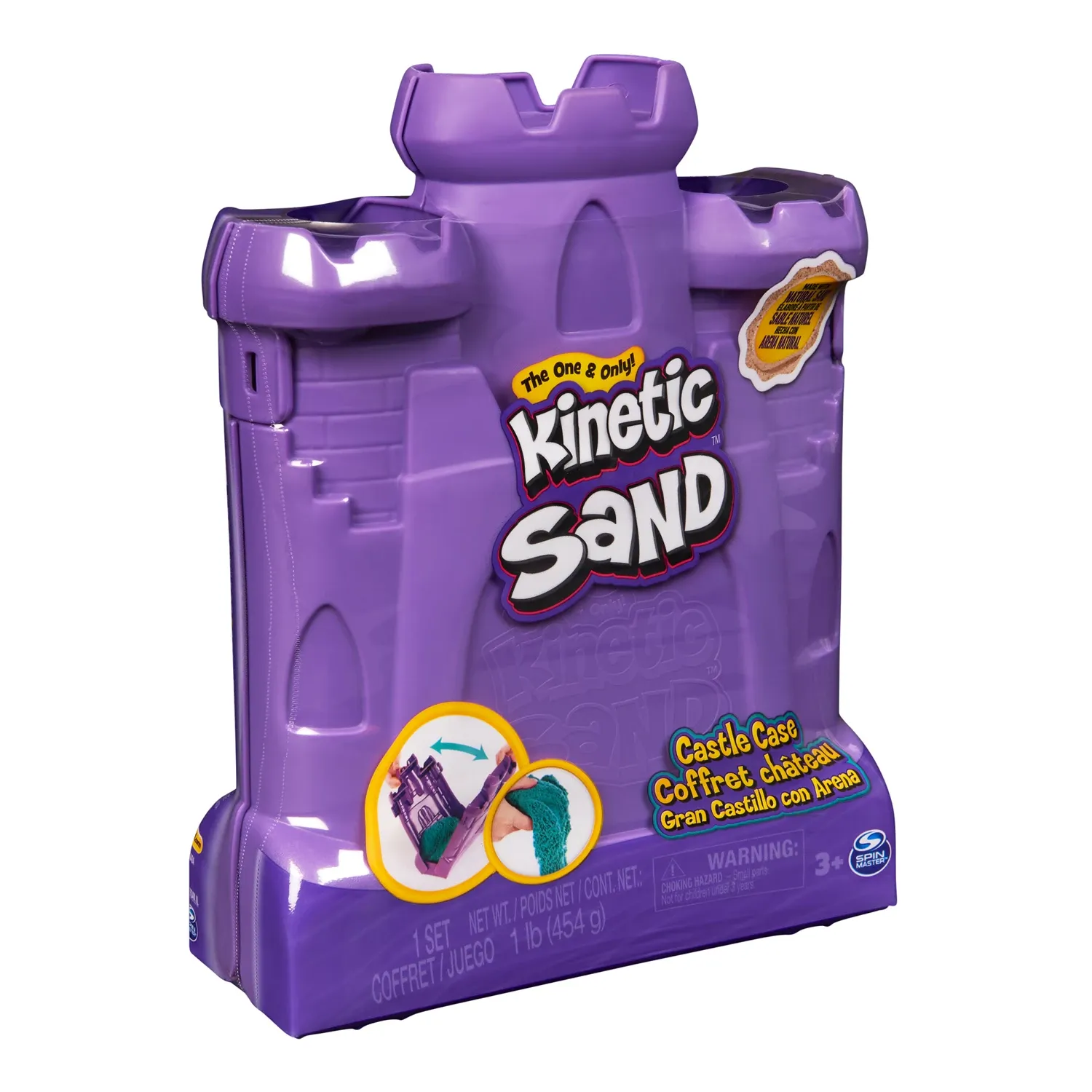 Kinetic Sand, Coffret Château 454g. sable magique, dès 3 ans