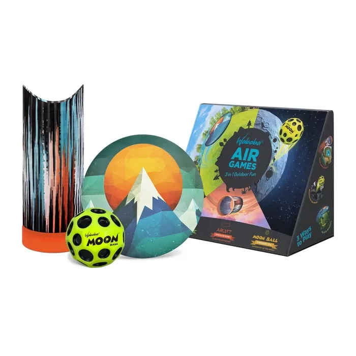 Waboba Air Games 3 en 1, disque à lancer frisbee, balle rebondissante et objet volant Airlyft