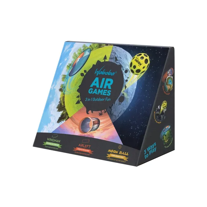Waboba Air Games 3 en 1, disque à lancer frisbee, balle rebondissante et objet volant Airlyft