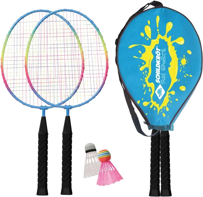 Set de badminton Junior pour enfants, 2 raquettes, 2 volants, housse, 6 ans
